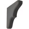Ekena Millwork 1 3/4"W x 7 1/2"D x 7 1/2"H Stratford Wood Vintage Decor Bracket, Black BKTWD02X08X08STBL - alternate 1